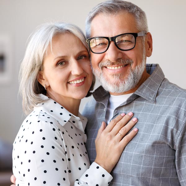 smiling senior couple